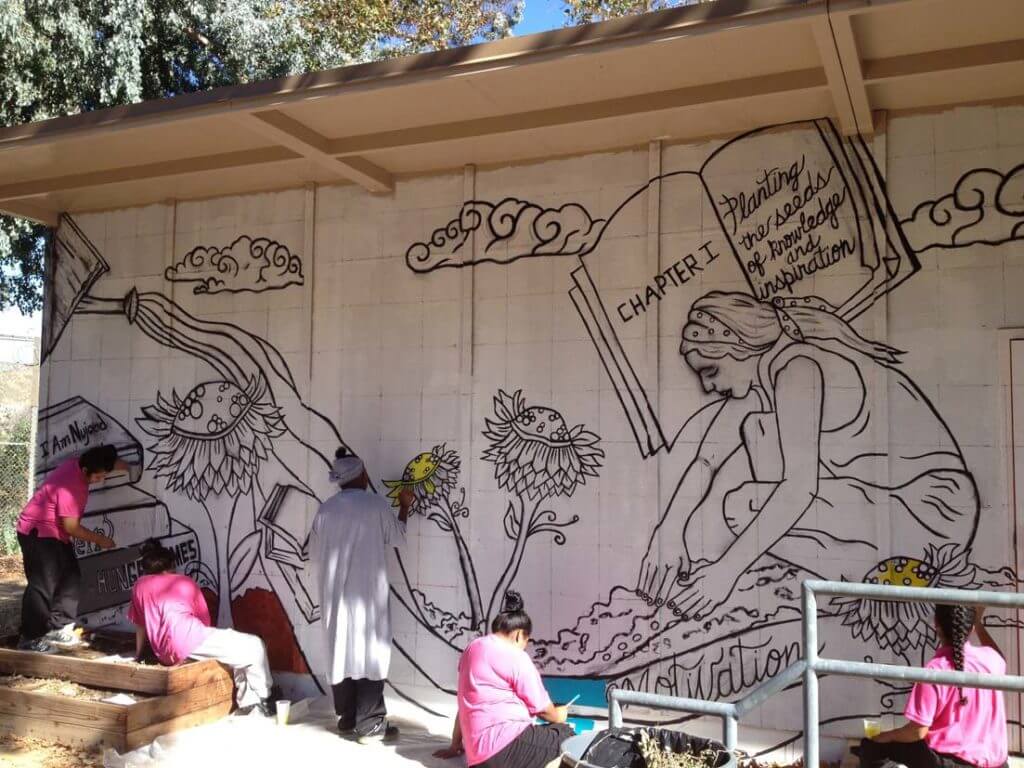 Literacy and mural project 13 - Theatre of Hearts