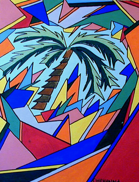 palm tree abstract art